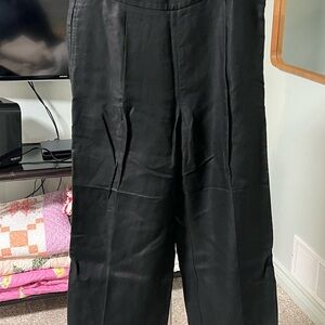 J. Crew Black Ankle Cropped Pants with Wide-Leg Design